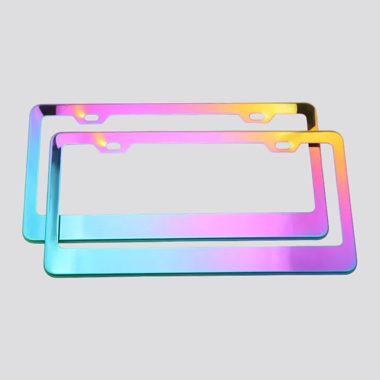 NeoChrome License Plate Frame